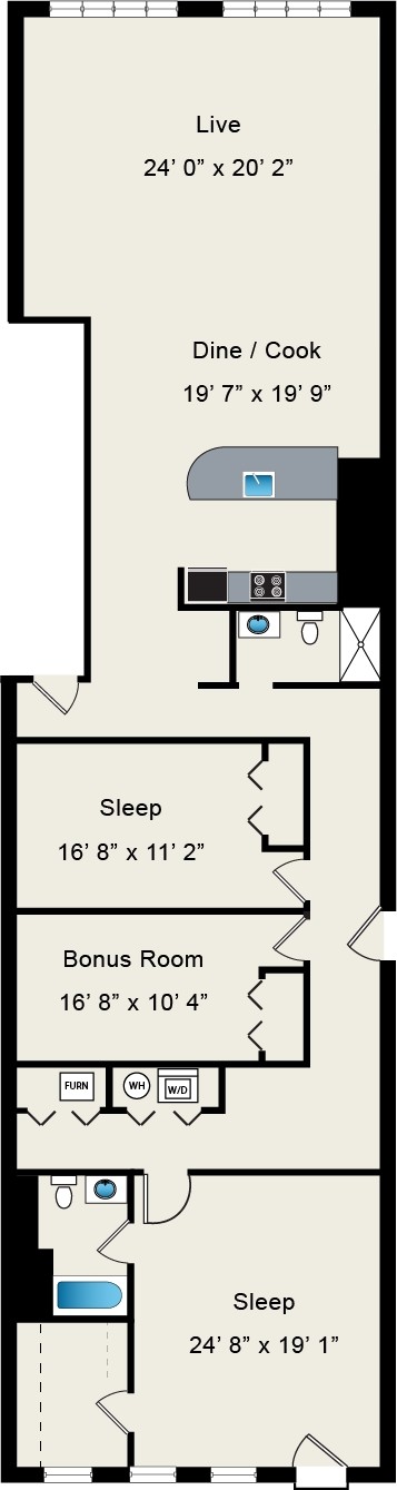 Floorplan - 945 W Fulton Market Apartments