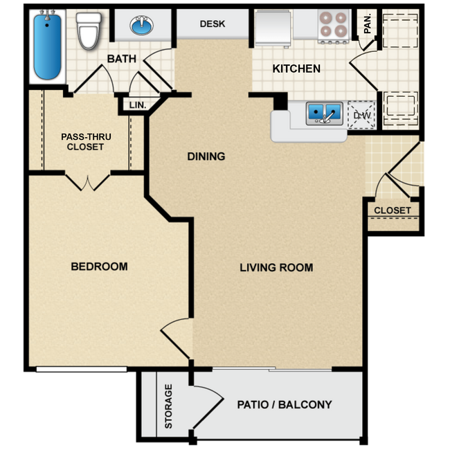 Floorplan - Crescent Apartment Homes