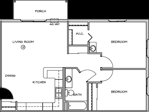 2BR/1.5BA - De Pere Apartments