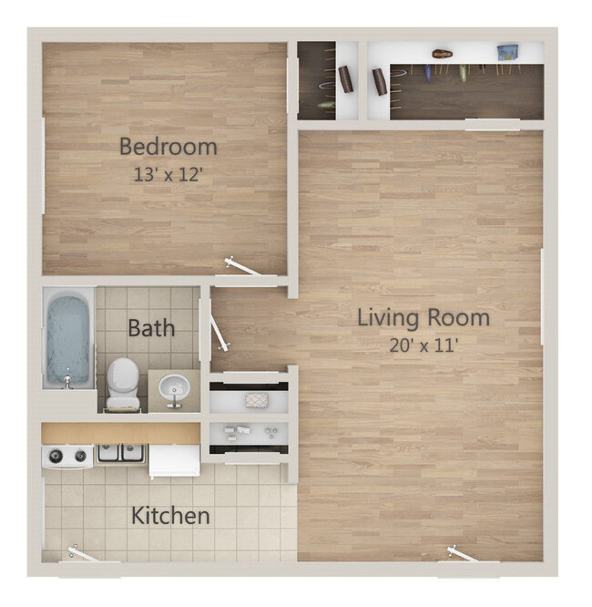 Floorplan - Shelton Apartments