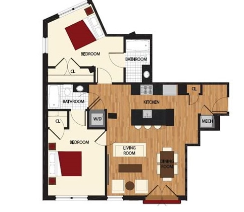 2BR/2BA - Mint Condominiums