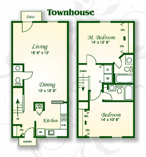 Floorplan - Crabtree Crossing Apartments and Townhomes