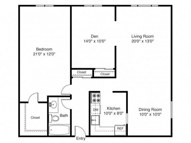 Floorplan - East Shore Apartment Homes