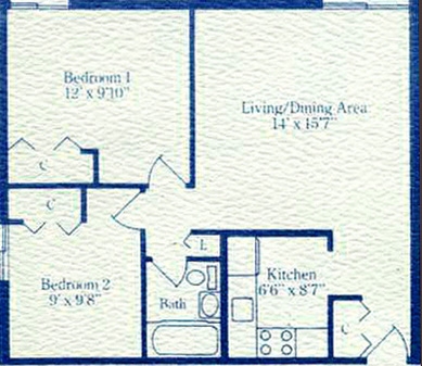 2BR/1BA - Sherman Hills Apartments