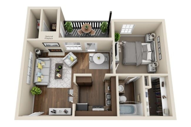 Ashford Floor Plan - Woodford Estates Apartments