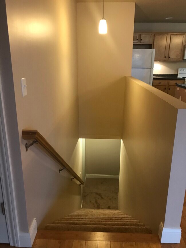 Open straircase to 1/2 finished basement. - 113 Scenic Dr