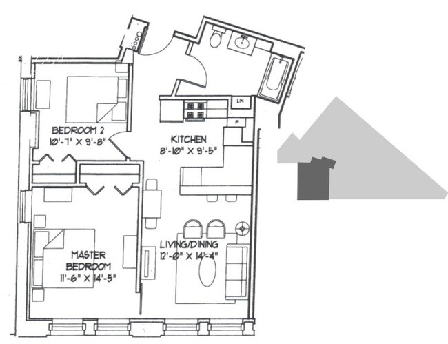 2BR/1BA - Hairpin Lofts