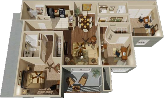 Floorplan - Cumberland Trace Village Apartments