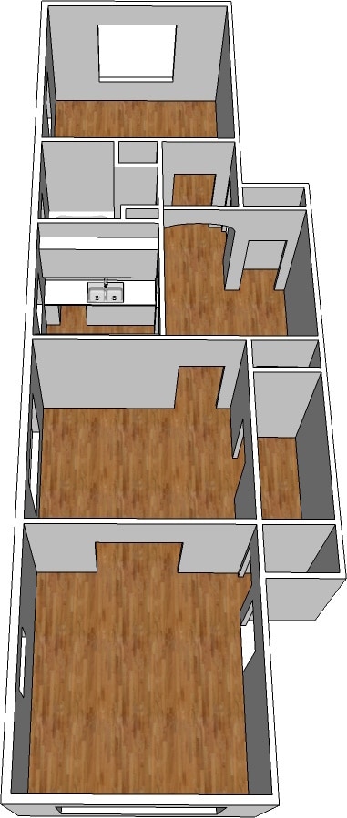 3D Front looking back - 6633 Alamo Avenue