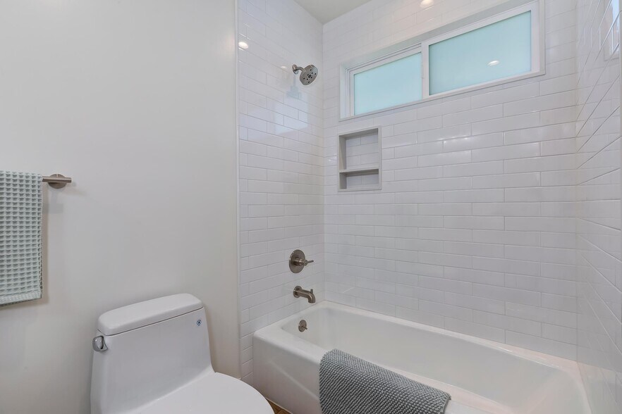 Tiled shower - 119 N Almont Dr