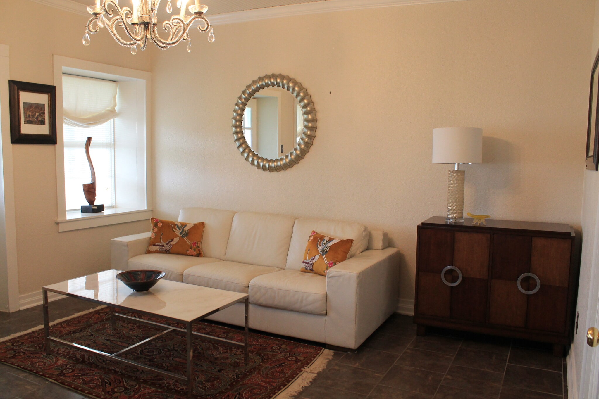 Family room with 3 large windows, cable TV, opens to back porch - 38400 Interstate 10 W