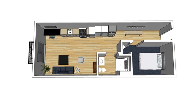 One bedroom 560 sq ft - Beautiful Studio and One Bedrooms West Grand Neighborhood