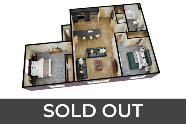 2BR/2BA - Clara II - Sold Out - Element Communities Downtown Columbia - Hi...