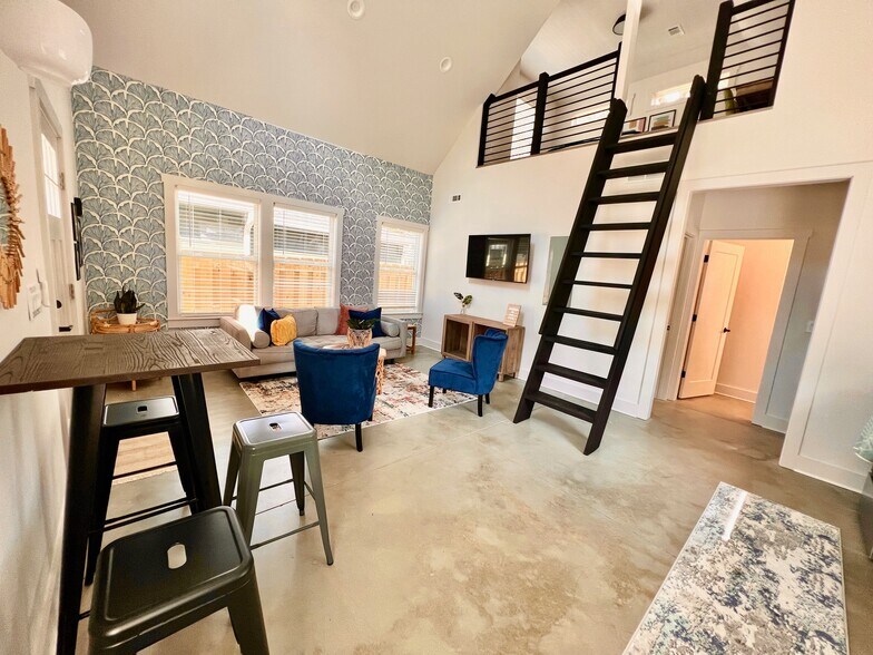 Living Area with Ladder to Loft - 496 Glenwood Plz SE