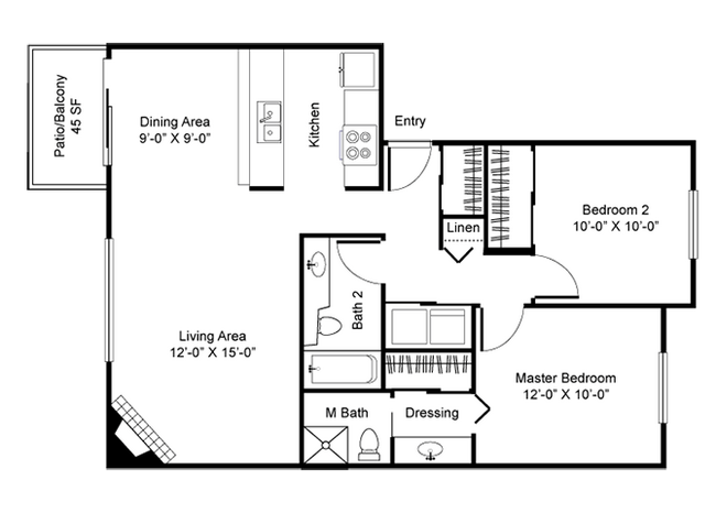 Floorplan - North Creek Apartments