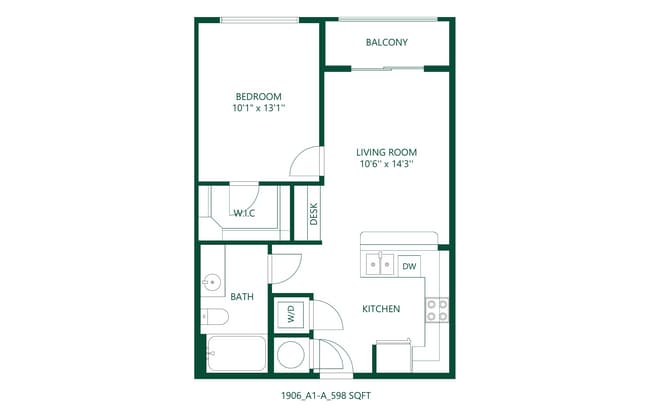 1906_a1-a_598-sqft.jpg - The 1906 at Bishop Ridge
