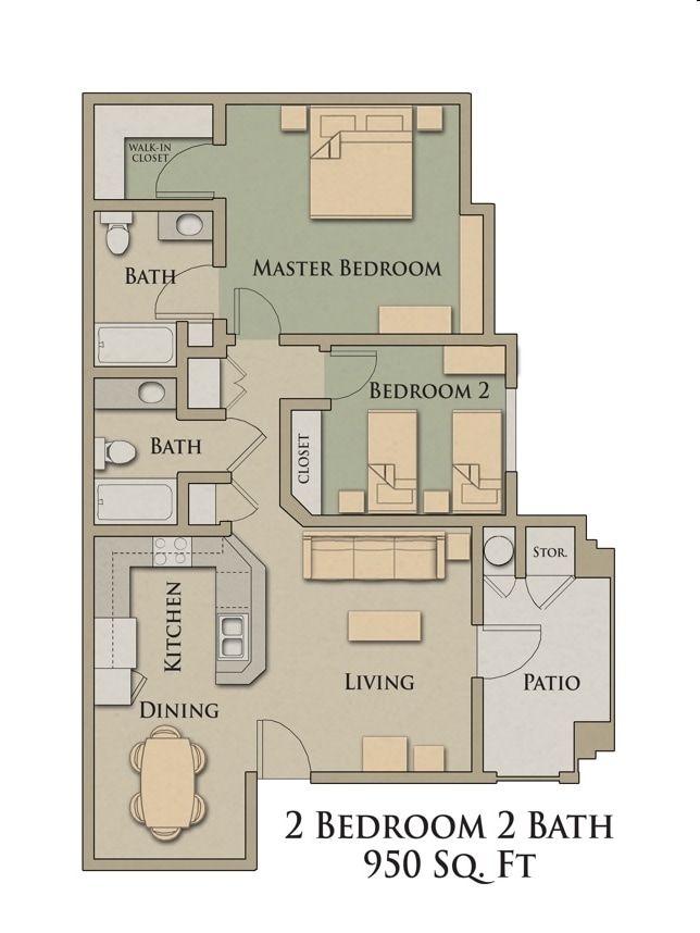 2BR/2BA - Rancho Carrillo Apartments | Affordable Apartments