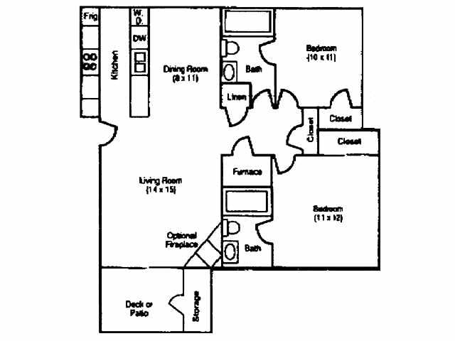 2BR/1BA - Falcon Point Apartments