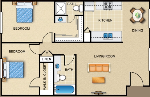 PLAN H - Five Coves Apartment Homes