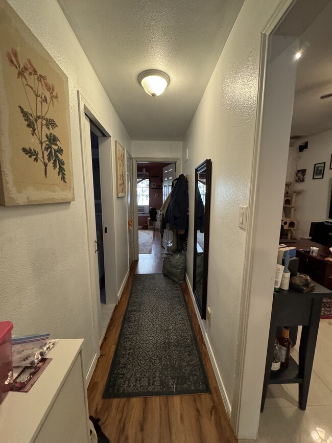 hallway to bathroom and bedroom - 145 S Maxwell Creek Rd