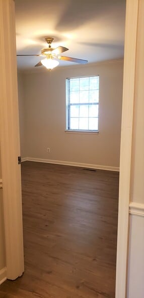Primary bedroom with luxury vinyl upstairs. No carpet. - 1205 Brentwood Pt