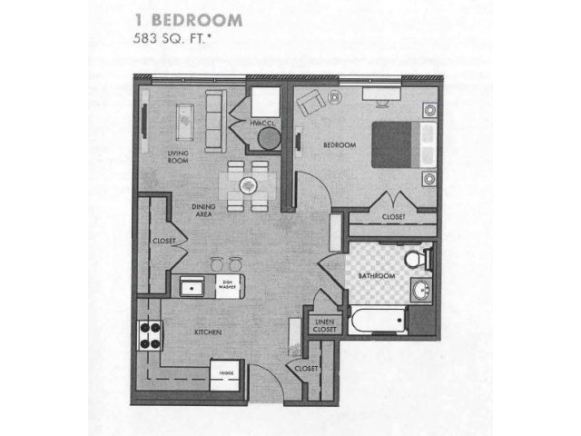1BR/1BA - Park Terrace