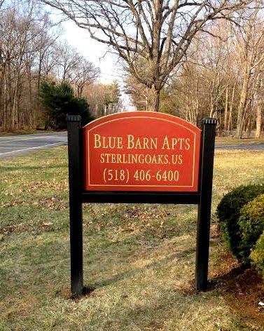 Sign - Blue Barns Apartments