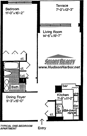 1BR/1BA - Hudson Harbor