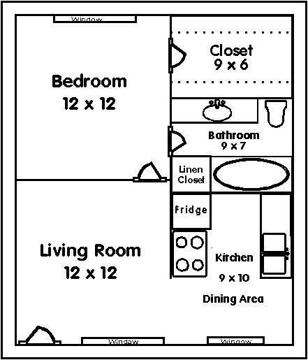 1BR/1BA - Villa West Apartments