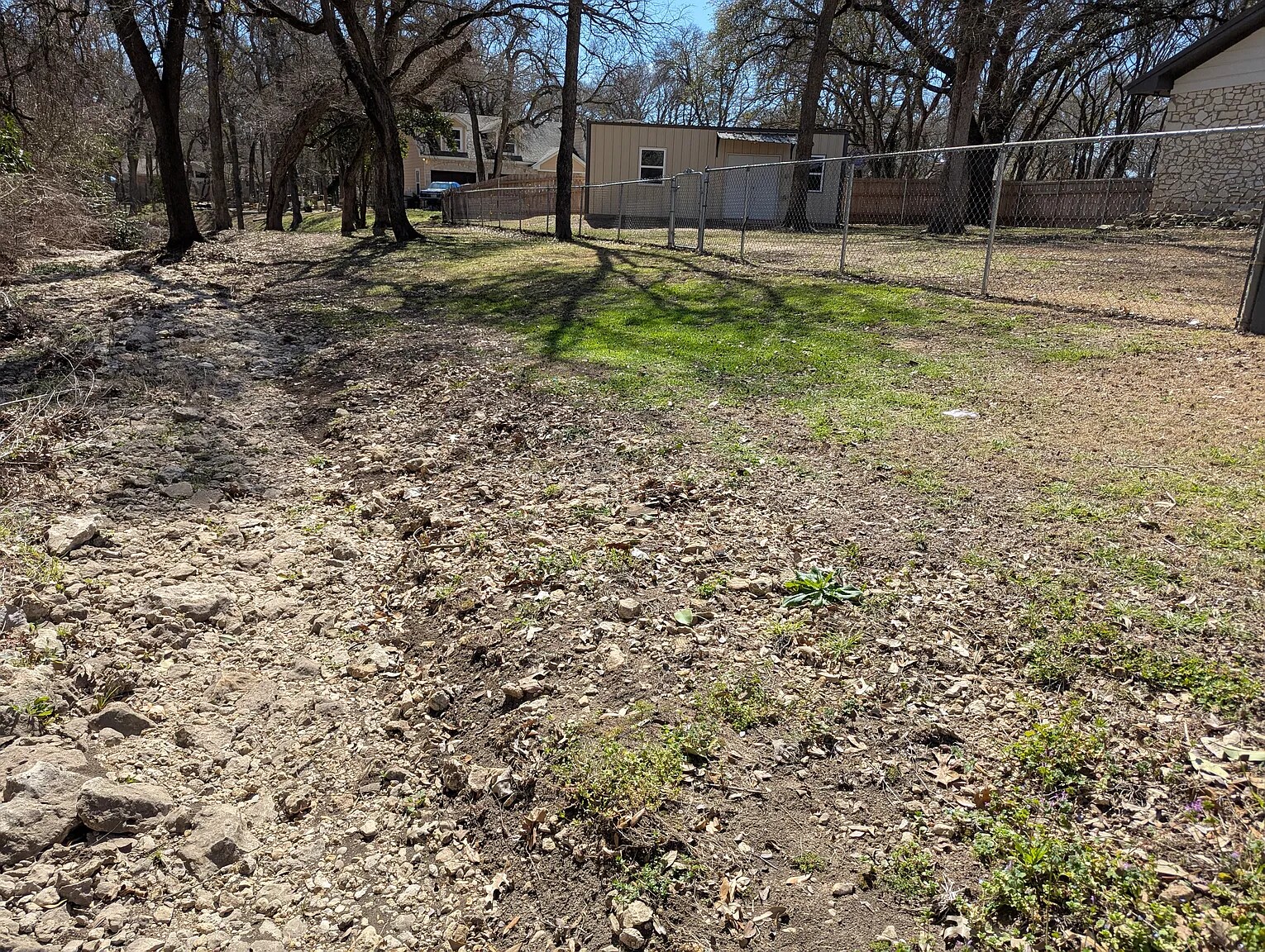 Wet-Weather Only Shallow Creek-Bed Outside Back Fence - 273 Leafy Hollow Ln