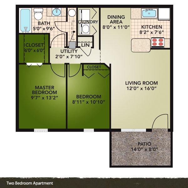 2BR/1BA - Parkmead Apartments