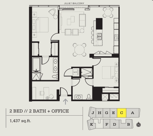 2BR/2BA - The Martin