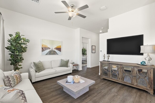 Two Bedroom Tortolita Floorplan Living Room - Casitas on Catalina