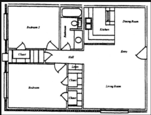 2BR/1BA - Rosemont Apartments