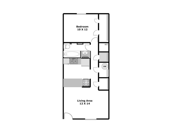 1 Bedroom / 525 Sq. Ft. - Brenham Park Apartments