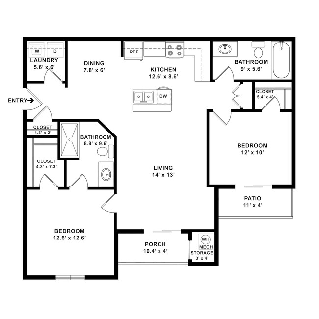 Floorplan - Cortland on the Loop