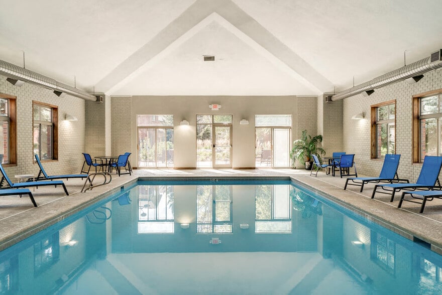 Swim year-round with our indoor swimming pool. - Southwind Villas