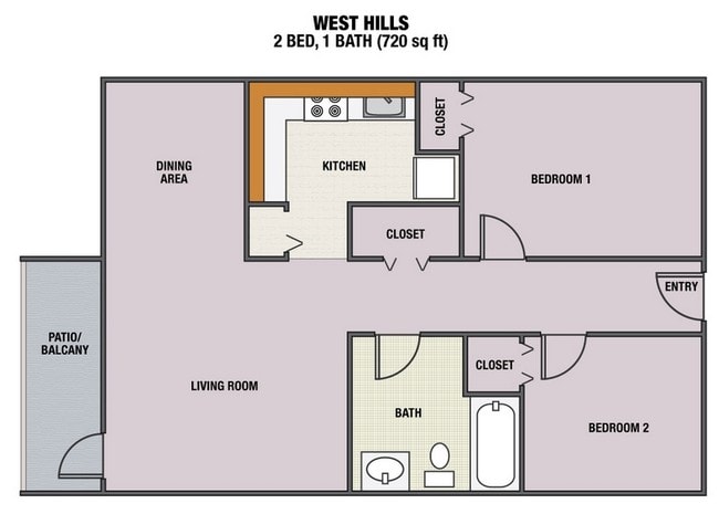 2BR/1BA - West Hills Village
