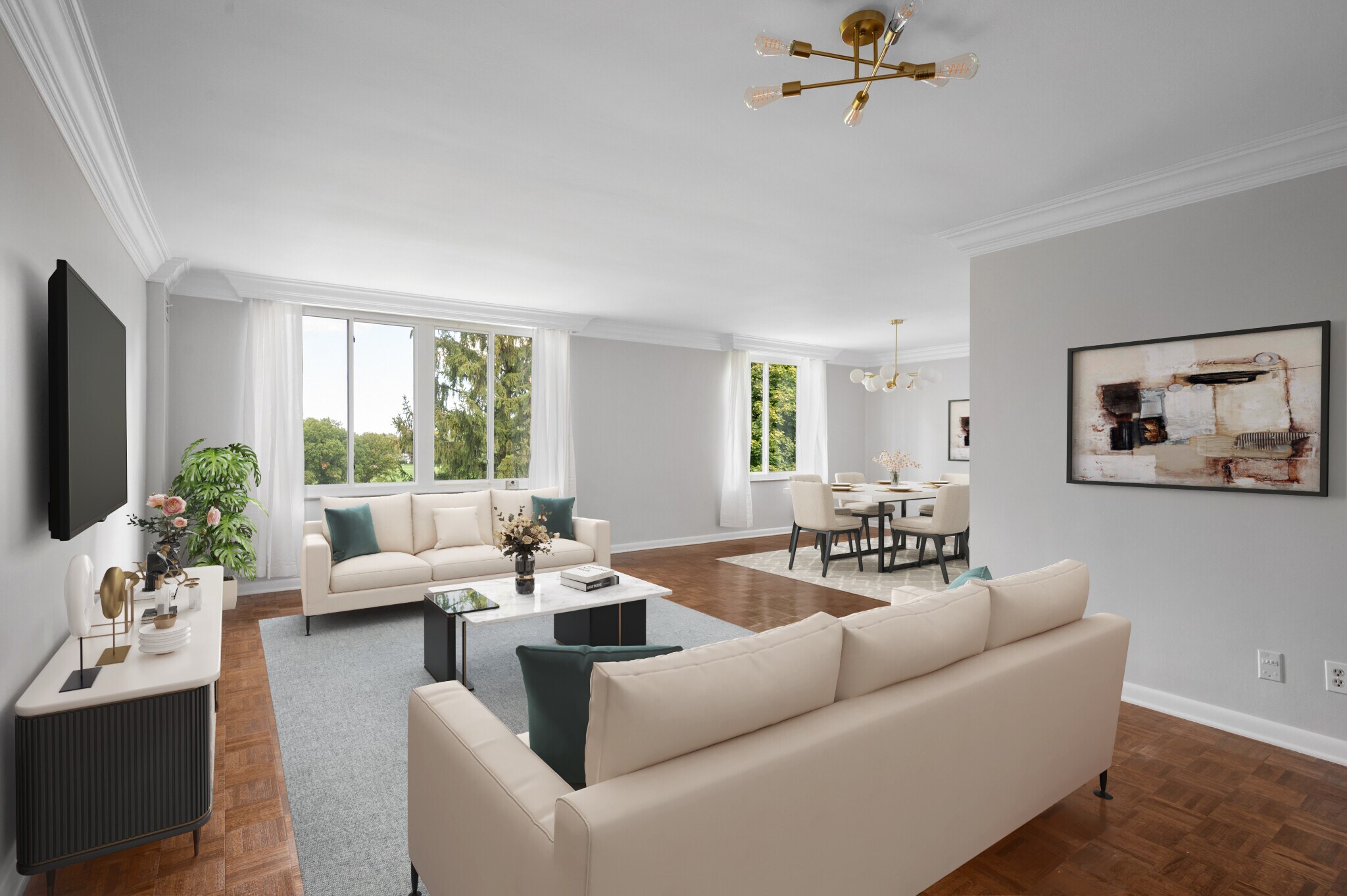 living area - 19425 Van Aken Blvd