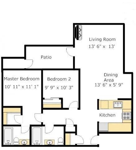 Floorplan - Del Norte Place Apartment Homes