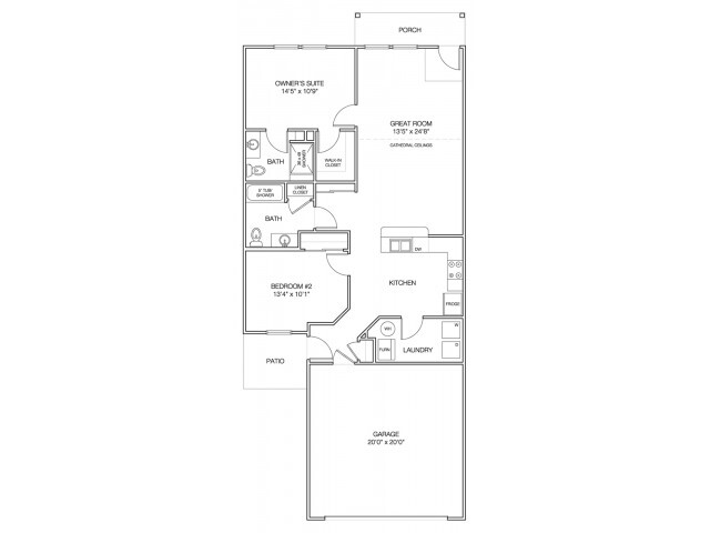 2 BR, 2 BA - The Residences at Browns Farm