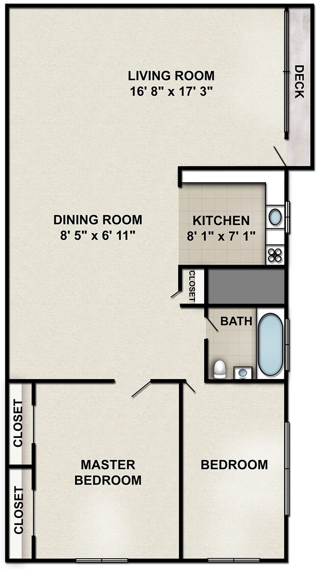 2BR/1BA - Trafalgar Gardens