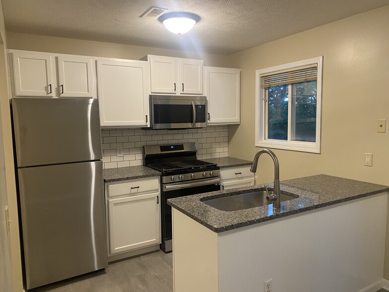 Newly remodeled kitchen with quartz countertops and stainless steel appliances. - 912 S Lafayette St