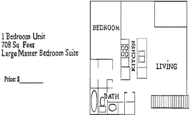 1 Bedroom Floor Plan - Silverada Manor