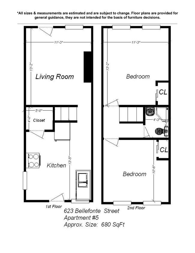 Floor Plan - 623 Bellefonte St