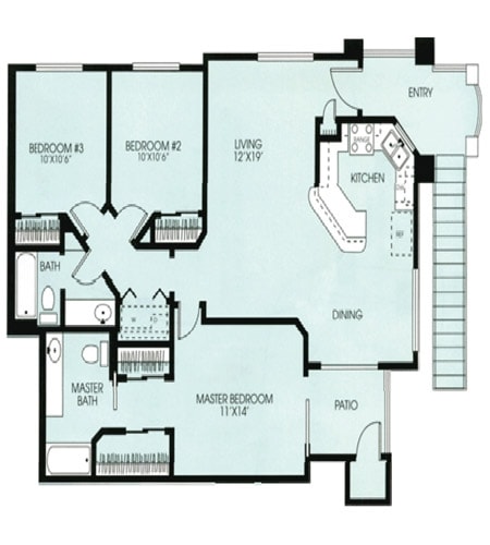 3BR/2BA - Sandstone Ridge Apartments