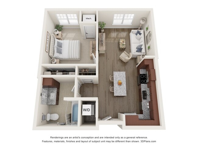 Floorplan - The Fern 55+ Apartments