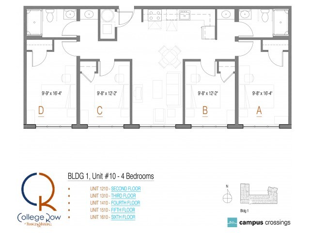 4 Bedroom - Campus Crossings at College Row