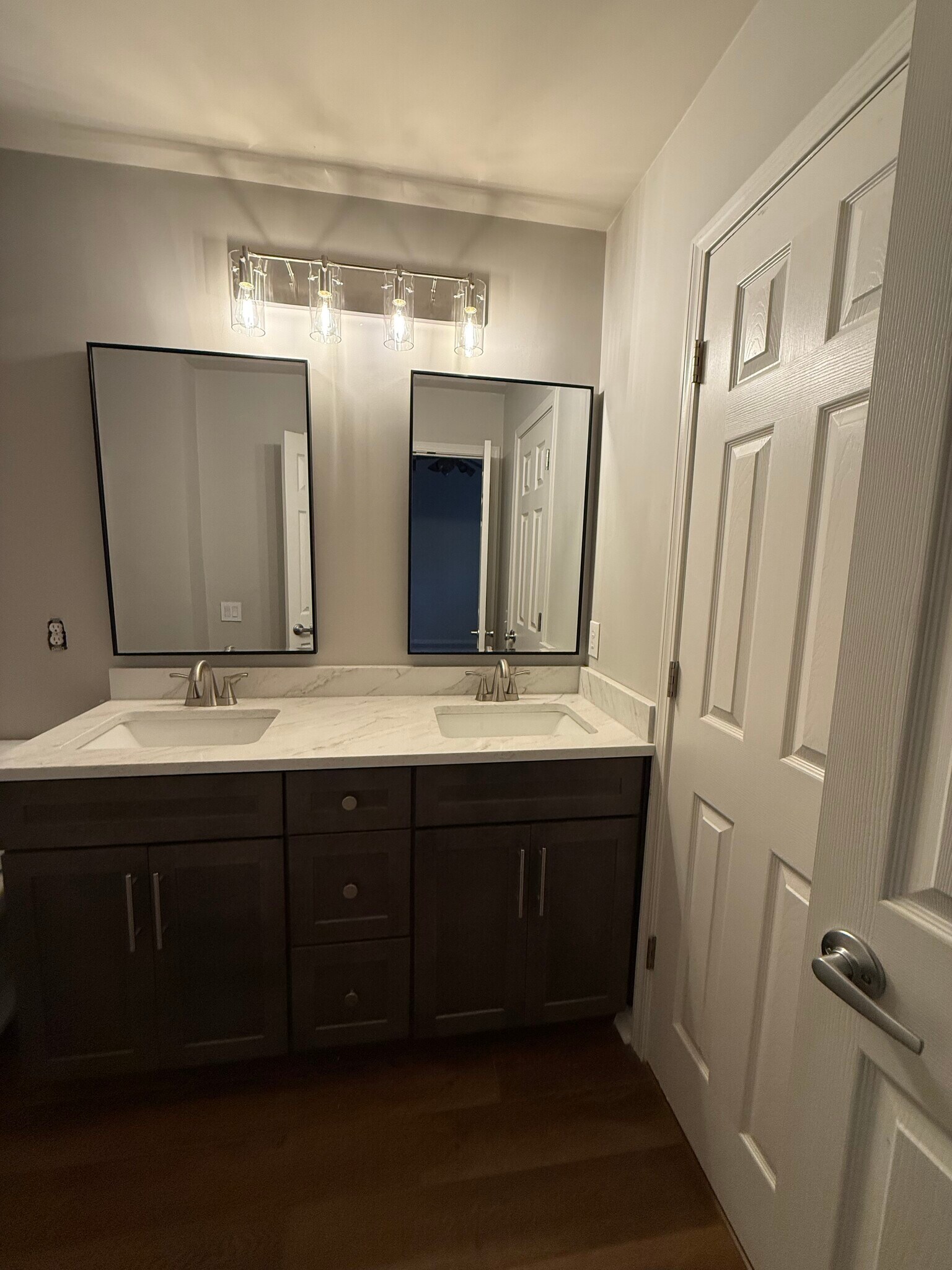 Master bathroom with new double vanity - 6617 Rothchild Dr
