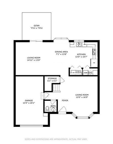 1st Floor Plan - 86 Bradford Ln